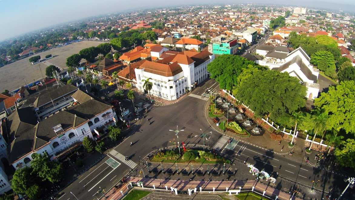 fotografi drone di Kilometer Nol Yogyakarta